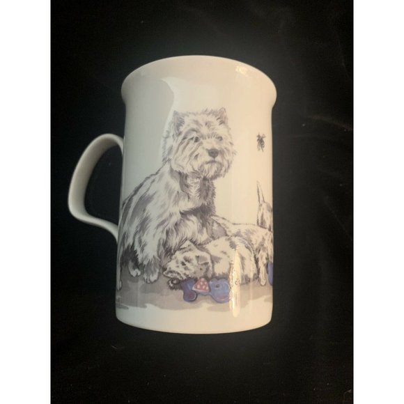Heirloom Bone China Coffee Tea Mug Cup dog scotties made in England